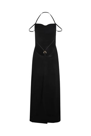 Abito con scollo all'americana nero MARINE SERRE | WDR335ACJER0022BK99